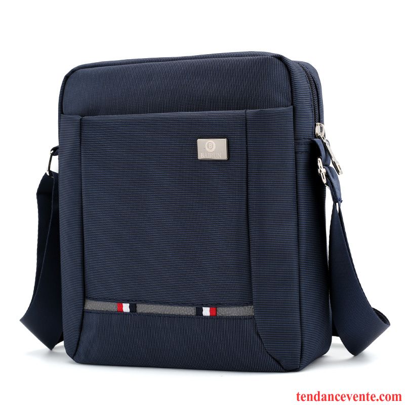 Sac À Bandoulière Homme Section Verticale Petit Étanche Sac À Dos Entreprise Loisir Bleu Marin