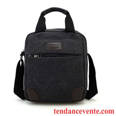 Sac À Bandoulière Homme Toile Sac De Messager Grande Capacité Le Nouveau Sacs À Bandoulière Rétro Noir