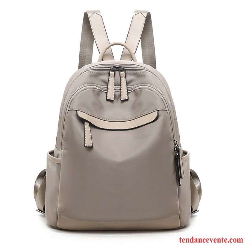 Sac À Dos Femme Le Nouveau Toile Tendance Petit All-match Tissu Oxford Gris