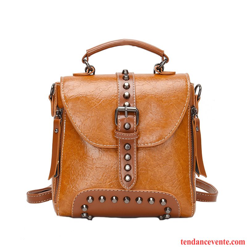 Sac À Dos Femme Loisir Le Nouveau Œillet All-match Ultra Petit Marron