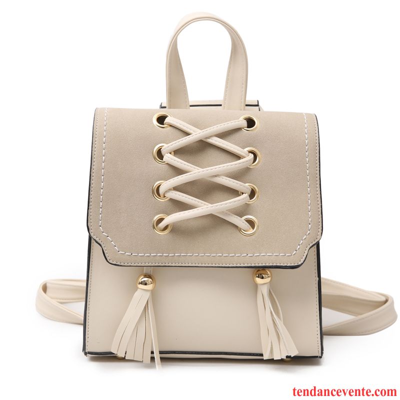 Sac À Dos Femme Ultra Le Nouveau Mode Peau Douce Petit All-match Blanc