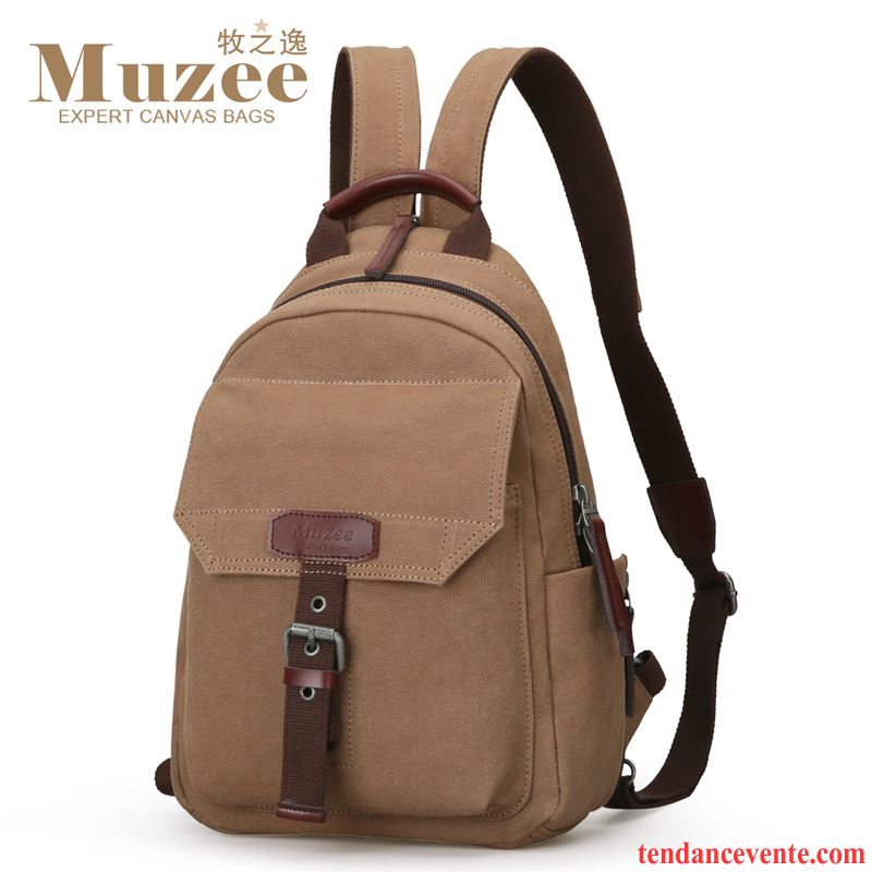 Sac À Dos Homme Gros Voyage Mini Cartable Mode Sac Poitrine Clair