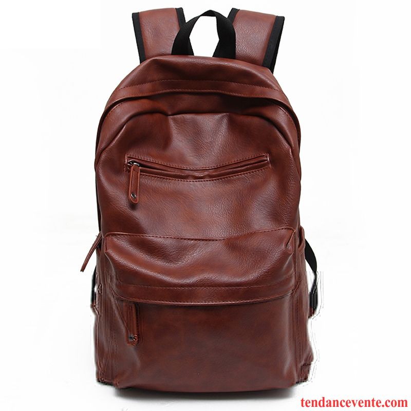 Sac À Dos Homme Voyage Sport Britanique Simple Cartable Vent De L'université Brun Clair