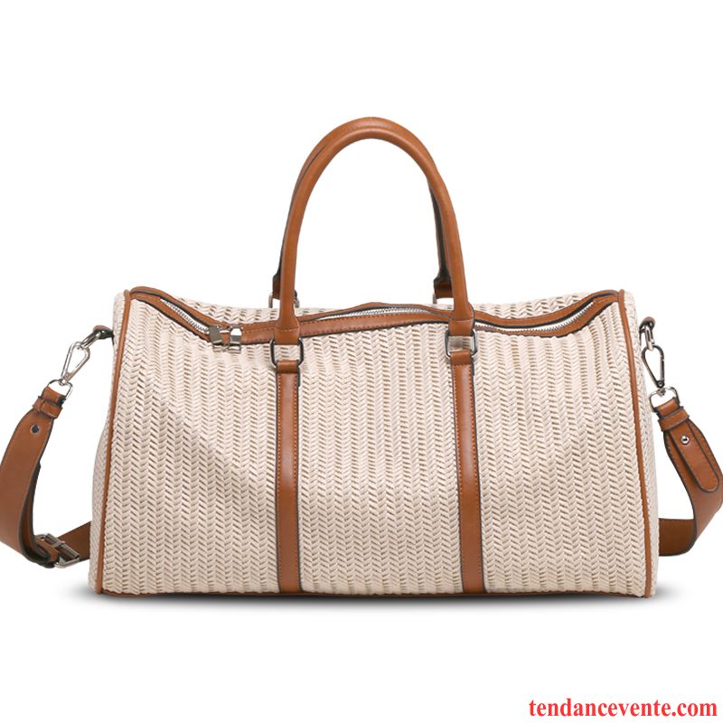 Sac À Dos Randonnée Femme Beige Voyage Lumière Portable Tourisme Simple Blanc