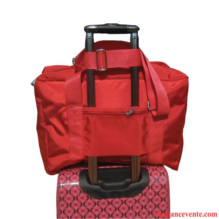 Sac À Dos Randonnée Femme Portable Plier Tissu Oxford Voyage Court Le Nouveau Rouge