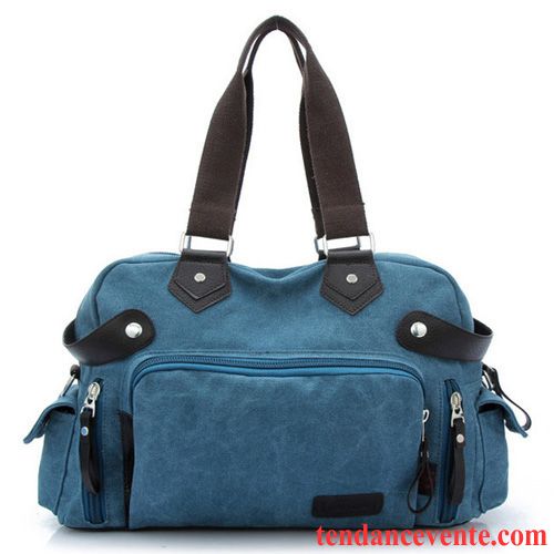 Sac À Dos Randonnée Femme Sport Printemps Gros Sac Toile Voyage Mode Bleu