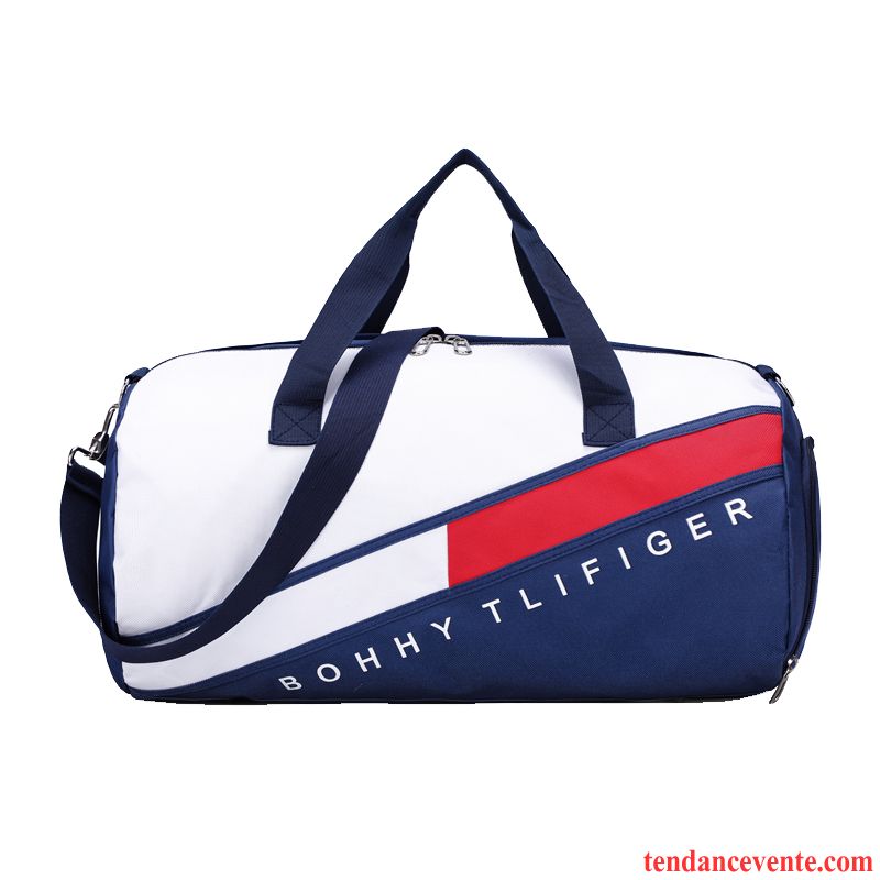 Sac À Dos Randonnée Femme Tendance La Coupe Transversale Court Homme Sac De Sport Grande Capacité Bleu Rouge Foncé