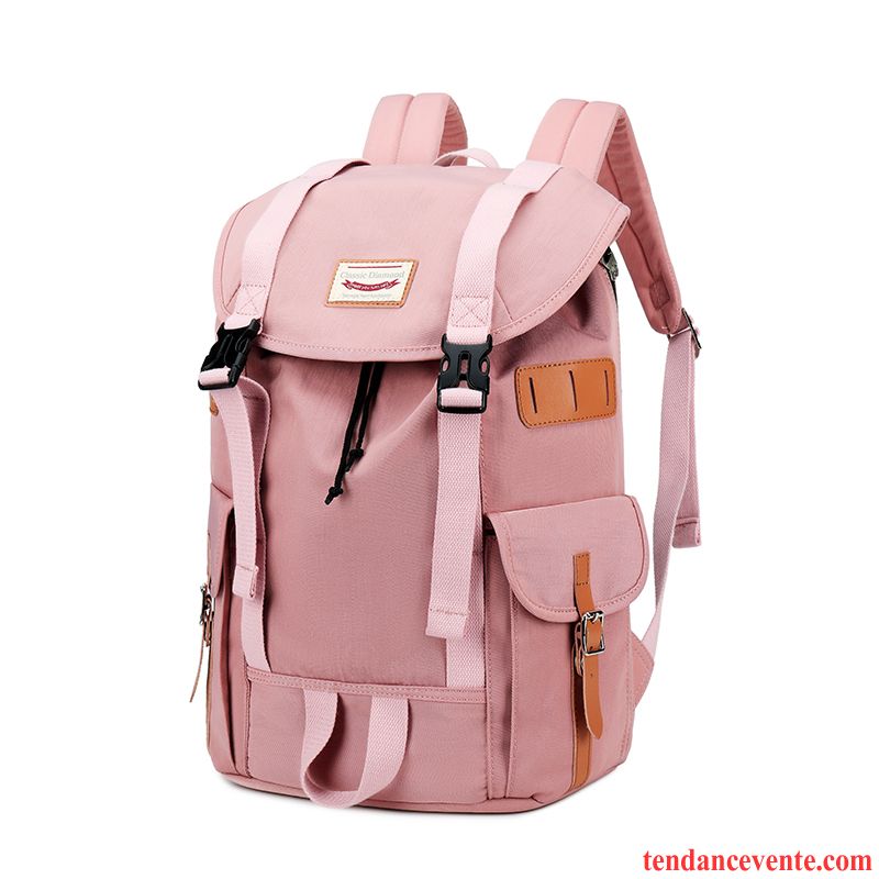 Sac À Dos Randonnée Femme Voyage Cartable Mode École Secondaire Étudiant Le Nouveau Rose