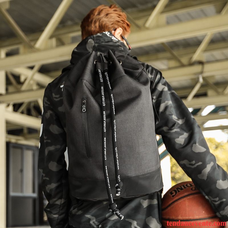 Sac À Dos Randonnée Homme Entraînement Sport Aptitude Cartable Basketball Voyage Noir