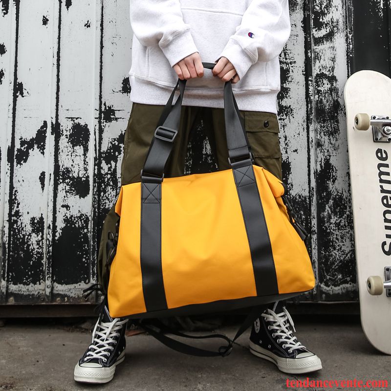 Sac À Dos Randonnée Homme Tendance Voyage Sac De Messager Simple Aptitude Jeunesse Jaune