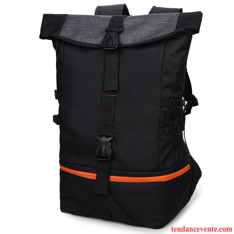 Sac À Dos Randonnée Homme Voyage Loisir Aptitude Cartable Grande Capacité Entraînement Noir