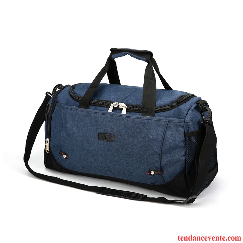 Sac À Dos Randonnée Homme Voyage Sac À Main Toile Loisir Bagage Grande Capacité Bleu Marin