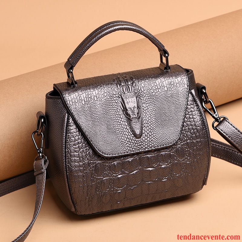 Sac À Main Femme Le Nouveau Crocodile Modèle Loisir Mode Été Petit Or