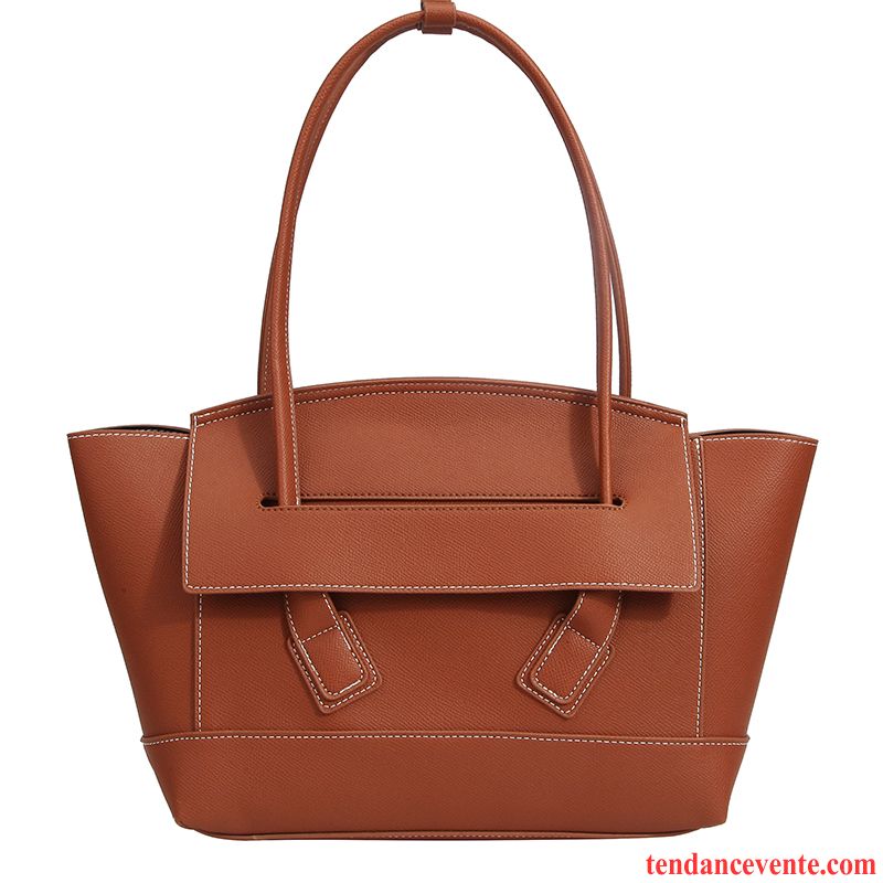 Sac À Main Femme Mode Le Nouveau Grande Capacité Portable All-match Marron