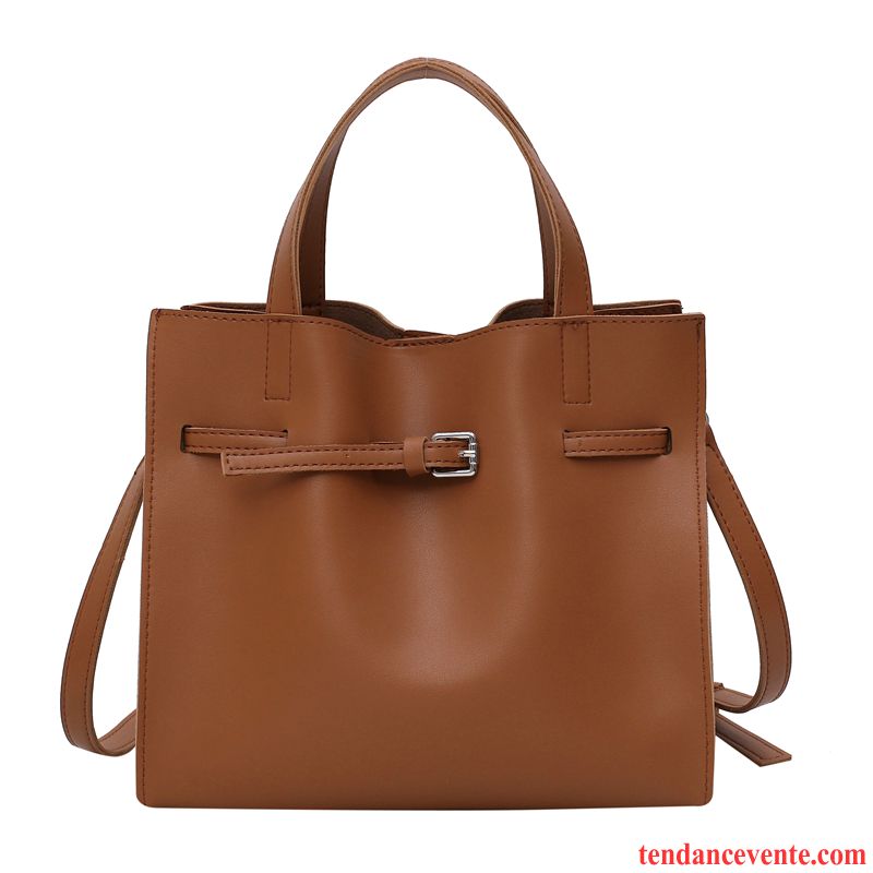 Sac À Main Femme Mode Le Nouveau Simple Tempérament Tendance Grande Capacité Marron