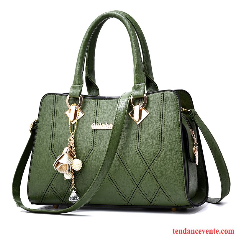 Sac À Main Femme Sacs À Bandoulière Gros Sac Tendance Le Nouveau All-match Mode Vert