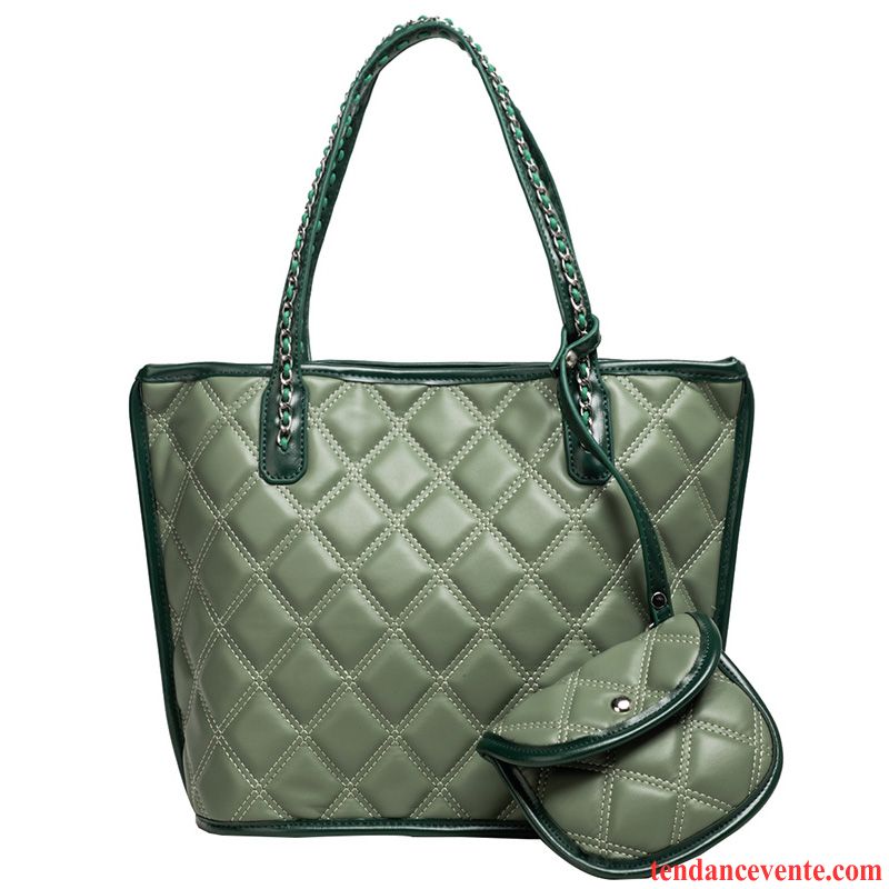 Sac À Main Femme Sacs À Bandoulière Rhombe Le Nouveau Mode Portable Tendance Vert