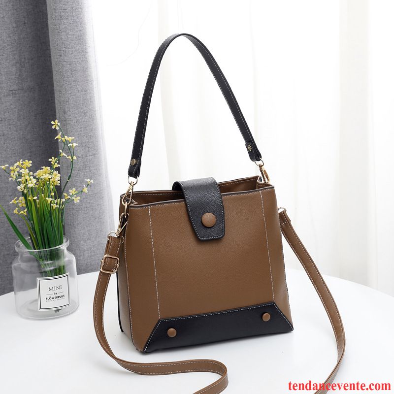 Sac À Main Femme Simple Petit Tendance Portable Été Nouveau Brun