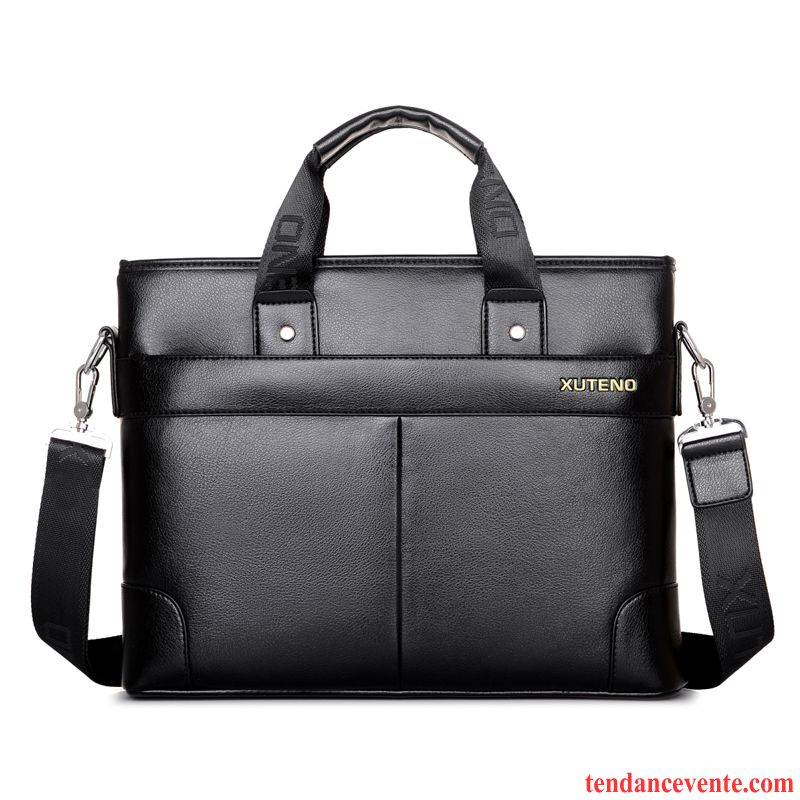 Sac À Main Homme Dragon Mallette La Coupe Transversale Loisir Cuir Sac De Messager Noir