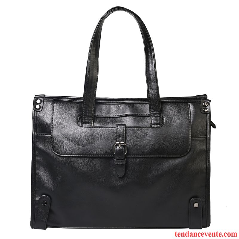 Sac À Main Homme Portable Ensemble De Fichiers Loisir Qualité Mallette Mode Noir