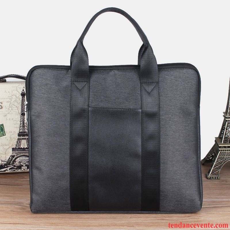 Sac À Main Homme Sac D'ordinateur Portable Entreprise Ensemble De Fichiers Cartable Mallette Loisir Noir