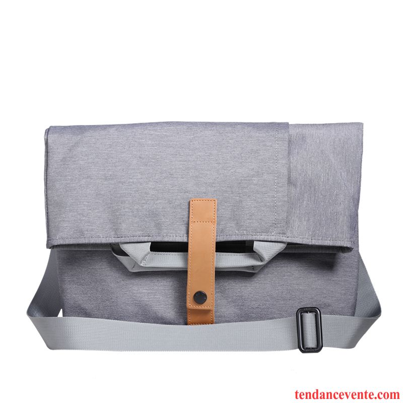 Sac À Main Homme Sac De Messager Portable Grande Capacité Multifonctions Étudiant Loisir Gris