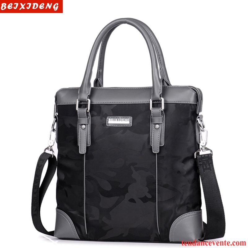 Sac À Main Homme Sac À Dos Mallette Tissu Oxford Loisir Sacs À Bandoulière Sac De Messager Noir