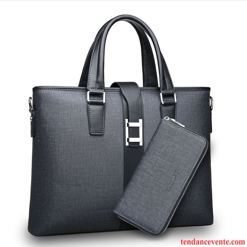 Sac À Main Homme Sacs À Bandoulière Entreprise Sac D'ordinateur Portable Sac De Messager Mallette Loisir Gris