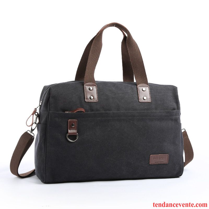 Sac À Main Homme Voyage De Plein Air Sacs À Bandoulière Tendance Grande Capacité Sac De Messager Noir