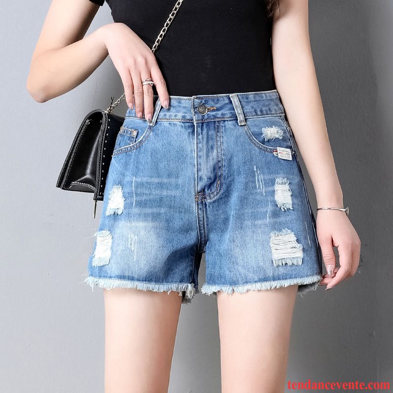 Shorts Femme Pantalon Chaud Forme Haute Cintrée Tendance Baggy Outwear Shorti Bleu Rouge