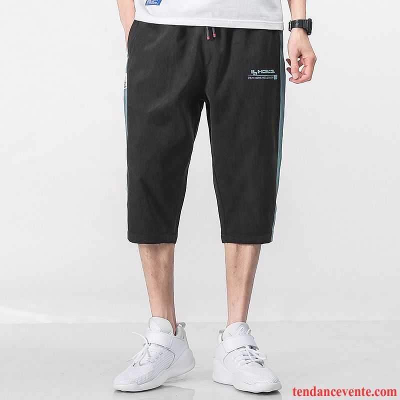 Shorts Homme Baggy Légère Shorti Été Bureau Tendance Noir