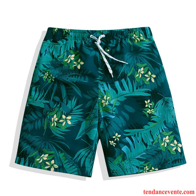 Shorts Homme Plage Baggy Vacances Fantaisie Tendance Taillissime Vert