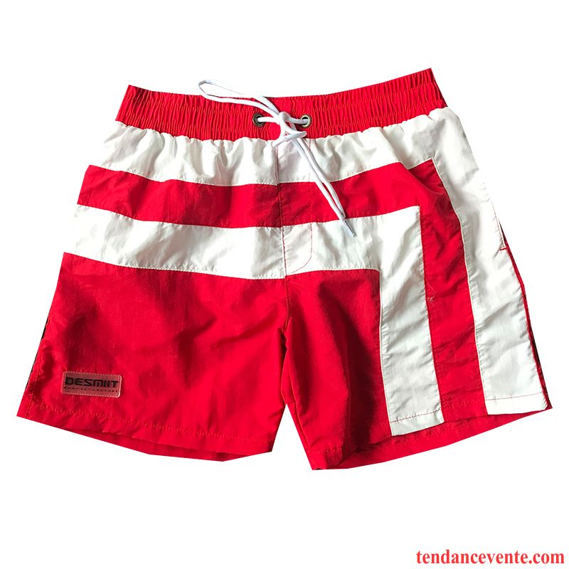 Shorts Homme Séchage Rapide Été Légère Shorti Plage Vacances Rouge