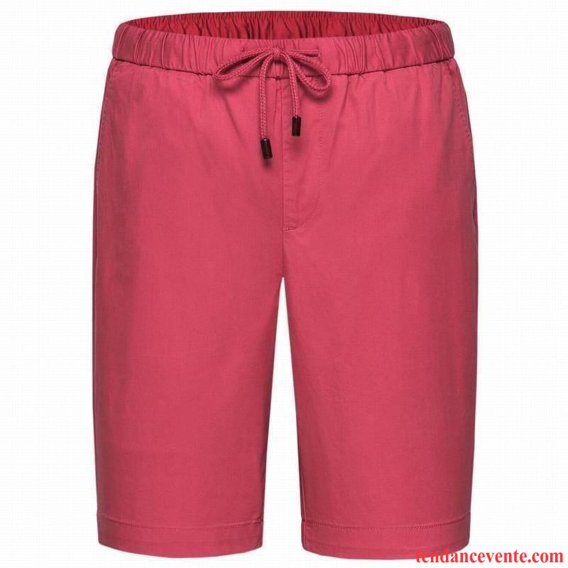 Shorts Homme Tendance Décontractée Étudiant Shorti Été Jambe Droite Rouge