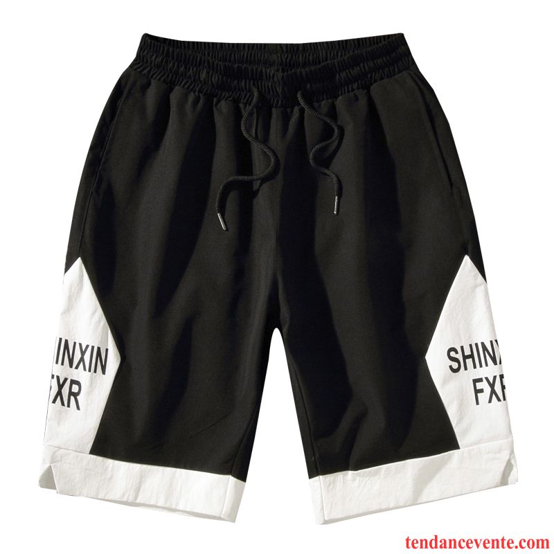 Shorts Homme Ultra Taillissime Rétro Plage Tendance Mousseline De Soie Couleurs Mixtes Noir