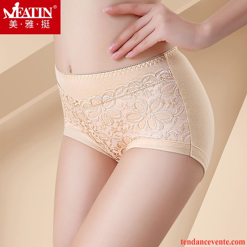 Sous-vêtements Droit Taille Haute Femme Dentelle Sexy Femme Coton Bio Middle Waisted Matelassé Hiver Dame Blé Vente