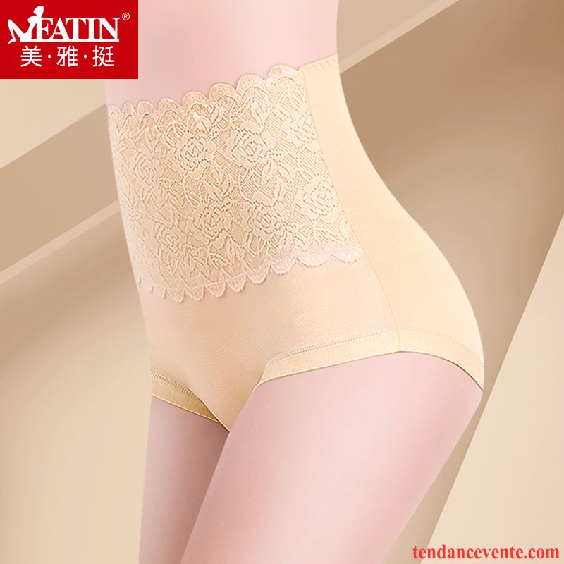 Sous-vêtements Femme Fashion Hiver Taillissime Femme Coton Bio Matelassé Forme Haute Cintrée Serrer Dame Corail