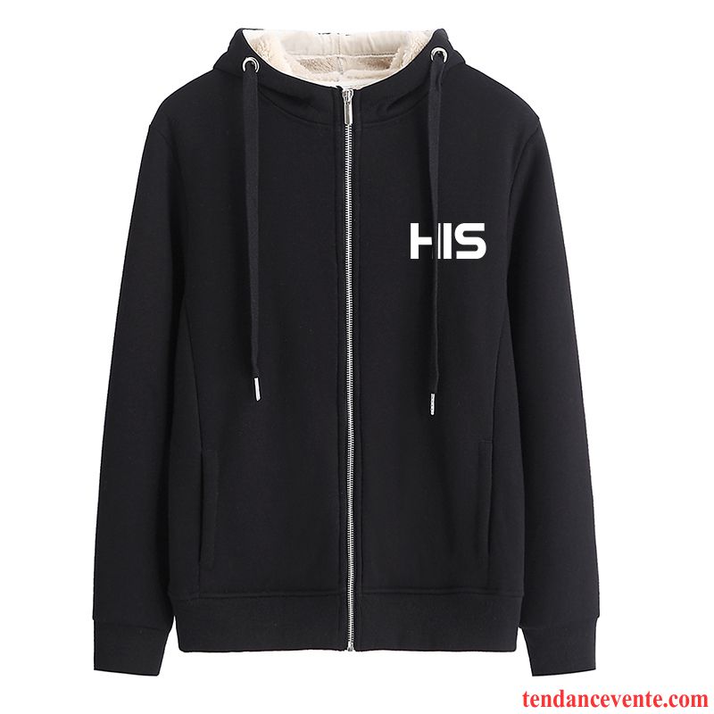 Sweat À Capuche Femme Baggy Renforcé Cardigan Pardessus Hoodies Une Veste Noir