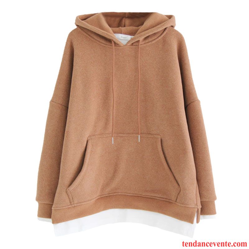 Sweat À Capuche Femme Hoodies Renforcé Plus De Velours Hiver L'automne Pardessus