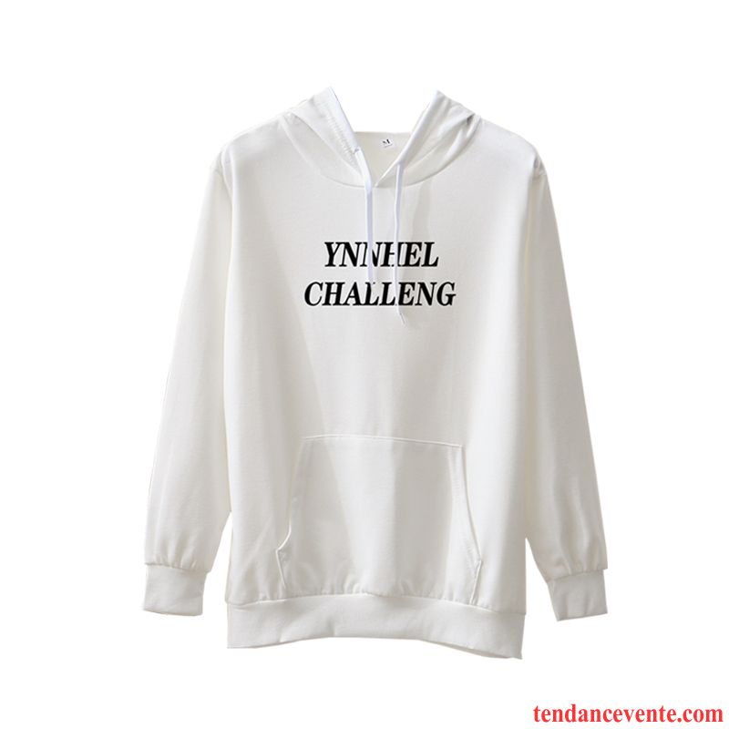 Sweat À Capuche Femme L'automne Printemps Taillissime Pardessus Hoodies Pullovers Blanc