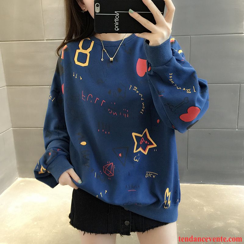 Sweat À Capuche Femme Légère Tendance Une Veste L'automne Dame Hoodies Bleu Marin