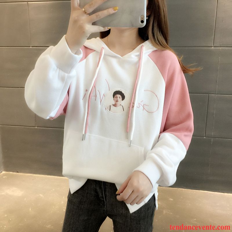 Sweat À Capuche Femme Pardessus Ultra Légère L'automne Printemps Hoodies Blanc