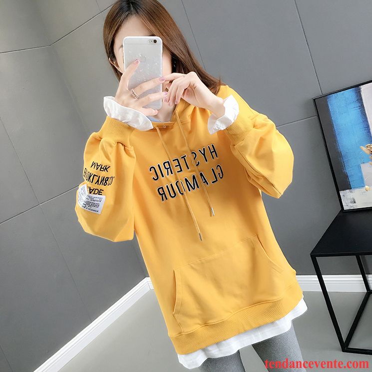 Sweat À Capuche Femme Tendance Hoodies Une Veste Pardessus Baggy Printemps