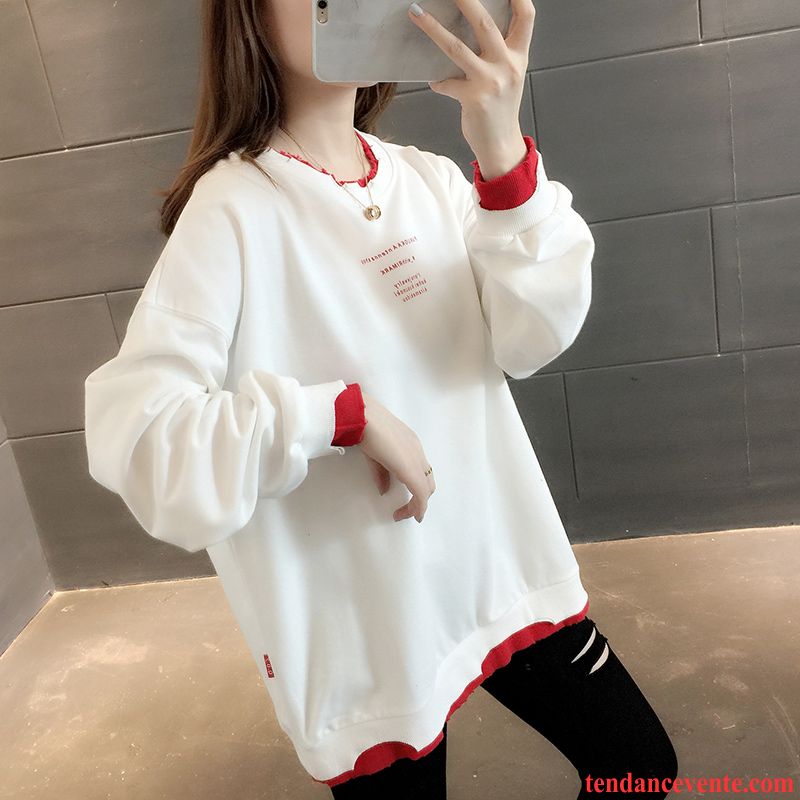 Sweat À Capuche Femme Ultra Baggy Longues Hoodies Une Veste L'automne Blanc