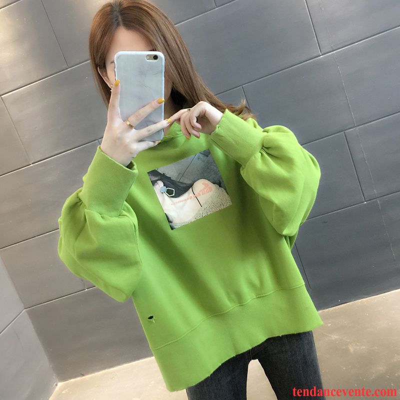 Sweat À Capuche Femme Une Veste Baggy Hoodies L'automne Cool Court Rouge Vert