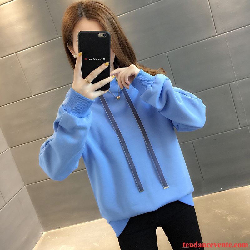 Sweat À Capuche Femme Une Veste Dame Pardessus Baggy Légère Hoodies Bleu Rouge