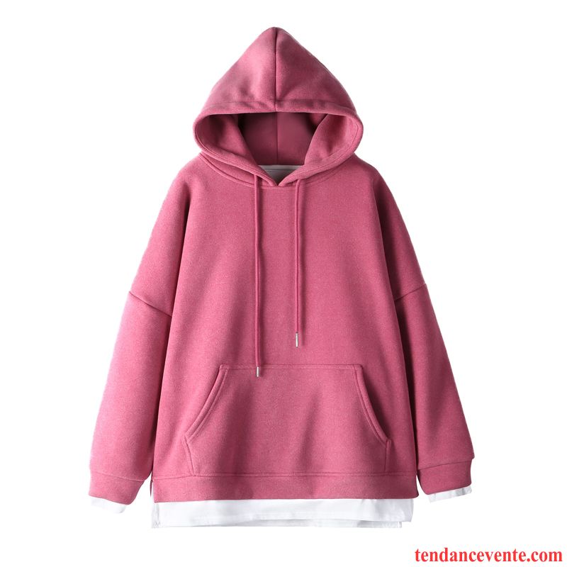 Sweat À Capuche Femme Une Veste Longue Hoodies L'automne Pardessus Hiver Violet