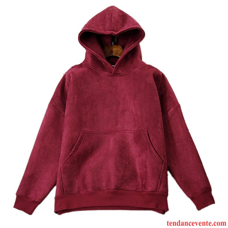 Sweat À Capuche Femme Étudiant Renforcé Court Pardessus L'automne Taillissime Bordeaux Pure