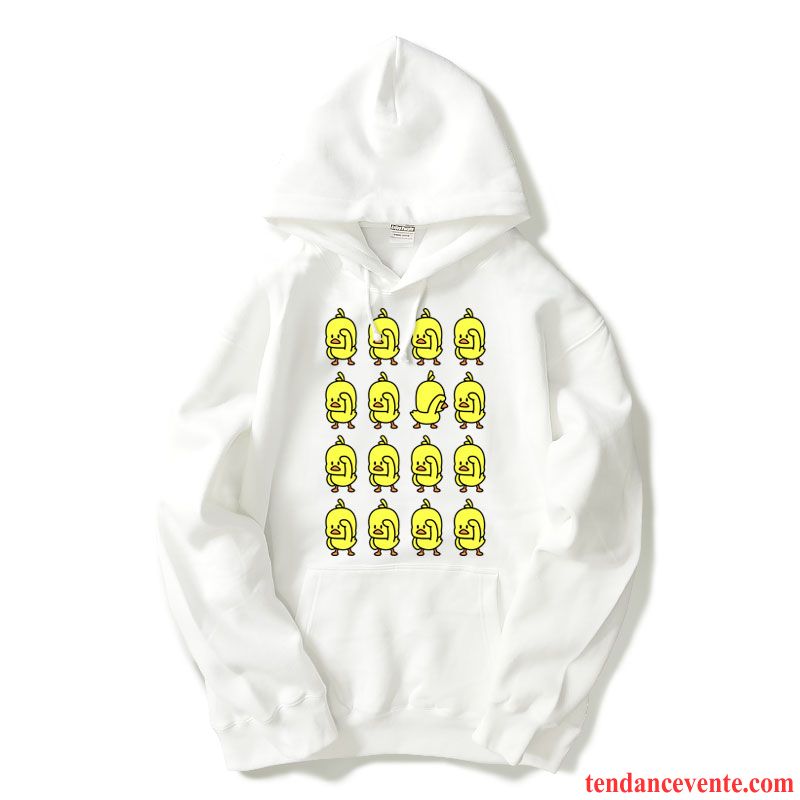 Sweat À Capuche Homme Femme Hoodies Tendance Blanc Rouge Jaune