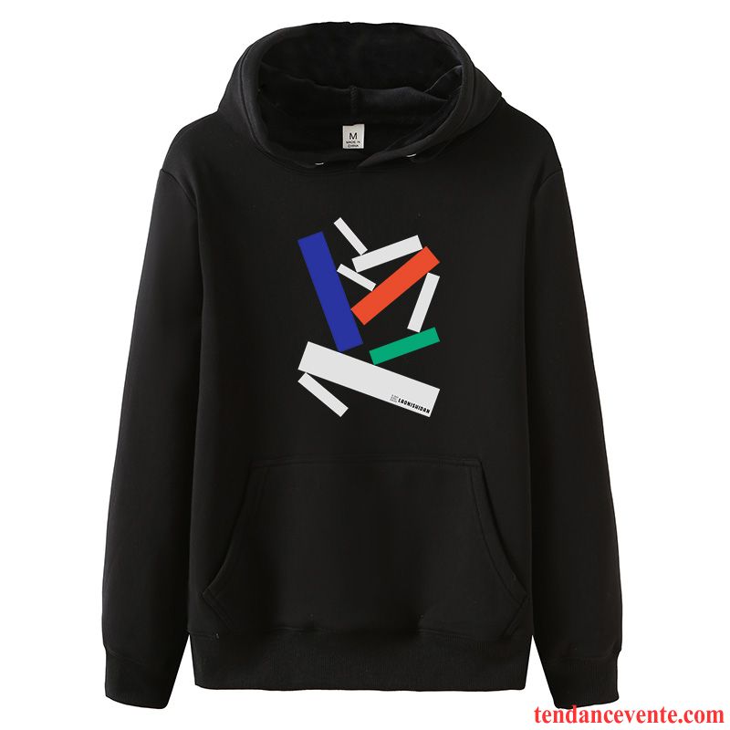 Sweat À Capuche Homme Pullovers Plus De Velours Étudiant Bleu Chauds Hoodies